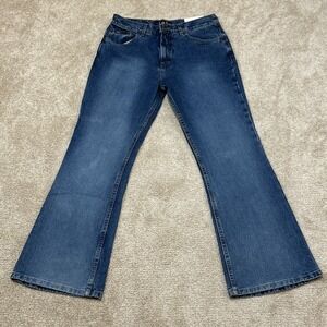 LEI Y2K Jeans Women's Sz 11 High Rise Super Flare Reg 100% Cotton Blue Denim New